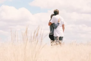 couple, nature, hugging, outdoors, grass, people, love, hug, man and woman
